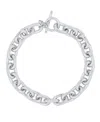 And Now This Silver-plated Or 18k Gold-plated Oval Chain Toggle Bracelet In Silver
