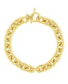 And Now This Silver-plated Or 18k Gold-plated Oval Chain Toggle Bracelet In Gold