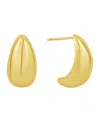 And Now This Silver-plated Or 18k Gold-plated Puff J Hoop Earring In Gold