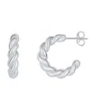And Now This Silver Plated Twisted C Hoop Earring In Silver