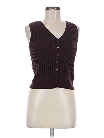 Pre-owned And Now This Sleeveless Blouse In Burgundy