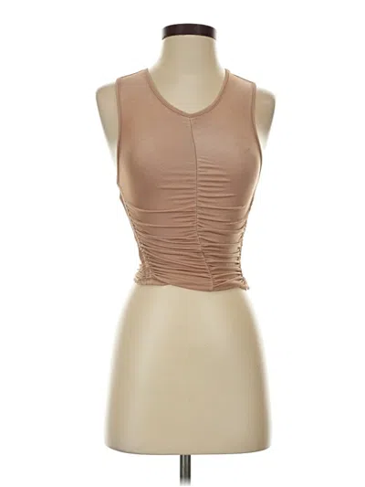 Pre-owned And Now This Sleeveless Top Tan Strapless Neckline Tops