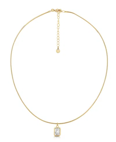 And Now This Snake Chain Cubic Zirconia Drop Necklace In Gold