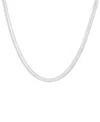 And Now This Snake Chain Necklace In Fine Silver Plated In Silver-tone