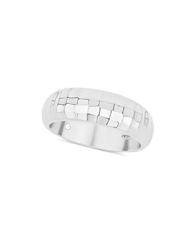 And Now This Sparkle Textured Solid Ring In Silver