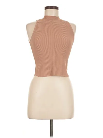 Pre-owned And Now This Tank Top Tan Halter Neckline Tops