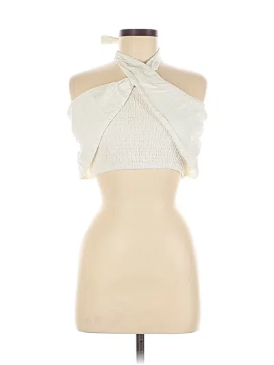 Pre-owned And Now This Tank Top White Halter Neckline Tops