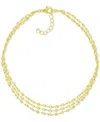 And Now This Three-row Mirror Chain Anklet In Gold