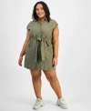 AND NOW THIS TRENDY PLUS SIZE BELTED DOLMAN-SLEEVE SHIRTDRESS, CREATED FOR MACY'S