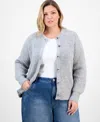 And Now This Trendy Plus Size Button Cardigan, Macy's Exclusive In Blue