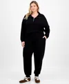 And Now This Trendy Plus Size Cozy Scuba Jogger Pants, Macy's Exclusive In Black