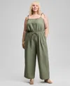 And Now This Trendy Plus Size Drawstring-waist Jumpsuit, Exclusively At Macy's