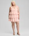 And Now This Trendy Plus Size Eyelet Cotton Sleeveless A-line Dress, Exclusively At Macy's