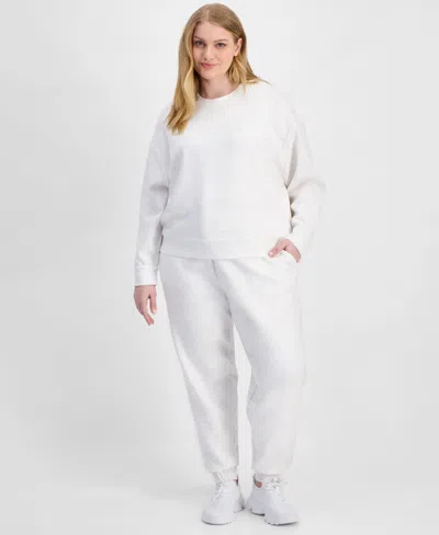 And Now This Trendy Plus Size High Rise Drawstring Jogger Pants, Macy's Exclusive In White