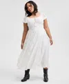 And Now This Trendy Plus Size Lace Maxi Dress, Exclusively At Macy's In Calla Lilly