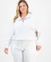 And Now This Trendy Plus Size Scuba 1/4-zip Sweatshirt, Macy's Exclusive In White