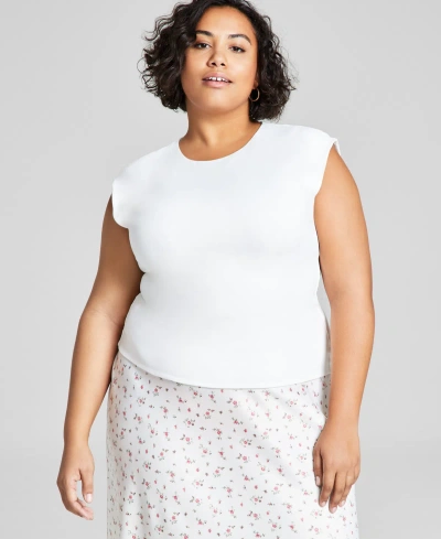 And Now This Trendy Plus Size Second-skin Muscle T-shirt, Created For Macy's In Calla Lilly