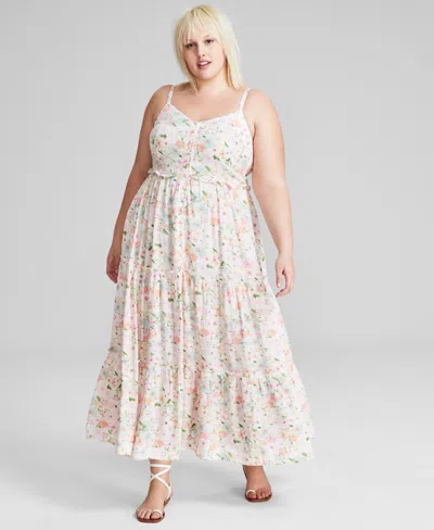 And Now This Trendy Plus Size Tiered Floral Maxi Dress, Created For Macy's