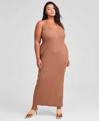 And Now This Trendy Plus Size V-neck Sleeveless Sweater Dress, Exclusively At Macy's