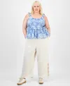 And Now This Trendy Plus Tied-hem Linen Pants, Exclusively At Macy's