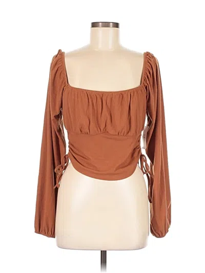 Pre-owned And Now This Tube Top Brown Strapless Neckline Tops