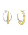 And Now This Two Tone Front Back Hoop Earring In Two Tone