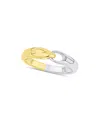 And Now This Two Tone Interlocking Statement Ring In Two Tone