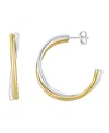 And Now This Two Tone Layered Hoop Earring In Gold