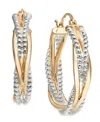 And Now This Two-tone Oval Hoop Earring In Silver And Gold