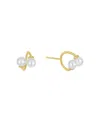 And Now This White Imitation Pearl Ear Bud Holder Earring In Gold