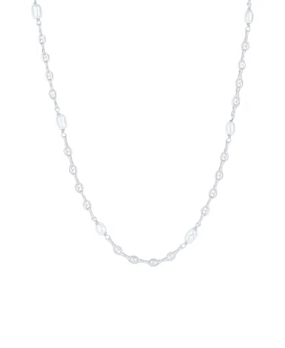 And Now This White Imitation Pearl Necklace In Silver