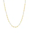 And Now This White Imitation Pearl Necklace In Two Toned