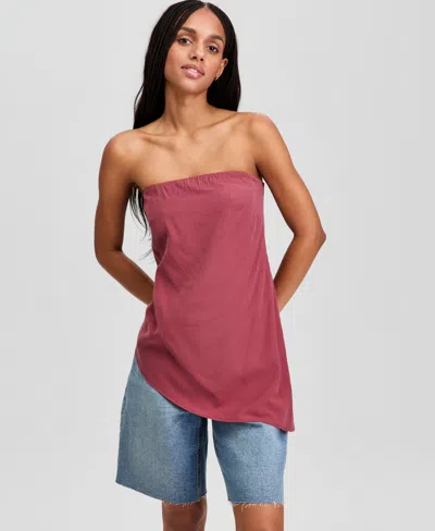 And Now This Women's Asymmetrical-hem Strapless Top, Macy's Exclusive In Multi
