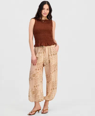 And Now This Women's Bandana-print Balloon Pants, Macy's Exclusive In Multi