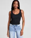 And Now This Women's Bow-trim Sleeveless Top, Exclusively At Macy's In Black