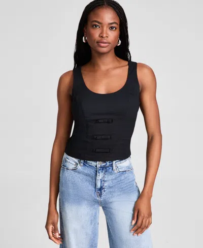 And Now This Women's Bow-trim Sleeveless Top, Exclusively At Macy's In Black