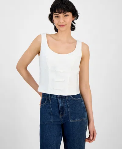 And Now This Women's Bow-trim Sleeveless Top, Exclusively At Macy's In White