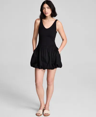 And Now This Women's Bubble-hem Mini Dress, Exclusively At Macy's In Black