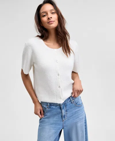 And Now This Women's Button-down Knit Cardigan Sweater, Exclusively At Macy's In Cream