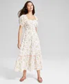 AND NOW THIS WOMEN'S COTTON CORSET-LOOK MAXI DRESS, CREATED FOR MACY'S