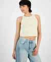 And Now This Women's Cotton Cropped Sweater Tank Top, Regular & Petites, Exclusively At Macy's In Snowy Egert