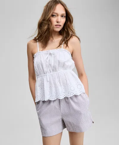 And Now This Women's Cotton Eyelet Peplum Tank, Exclusively At Macy's