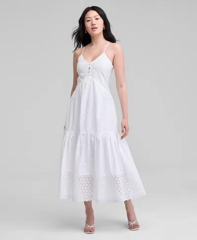 And Now This Women's Cotton Eyelet Racerback Midi Dress, Exclusively At Macy's