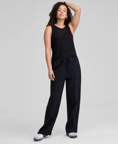 And Now This Women's Cotton Eyelet-trim Drawstring Pants, Exclusively At Macy's