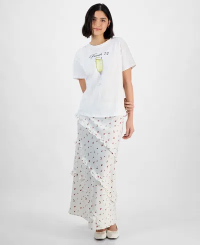 And Now This Women's Cotton Printed-graphic Tee, Exclusively At Macy's In French 75