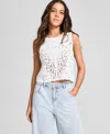 And Now This Women's Crewneck Crochet Tank Top, Exclusively At Macy's In Calla Lily