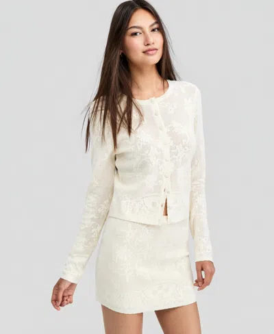 And Now This Women's Crocheted Cardigan, Macy's Exclusive In Neutral