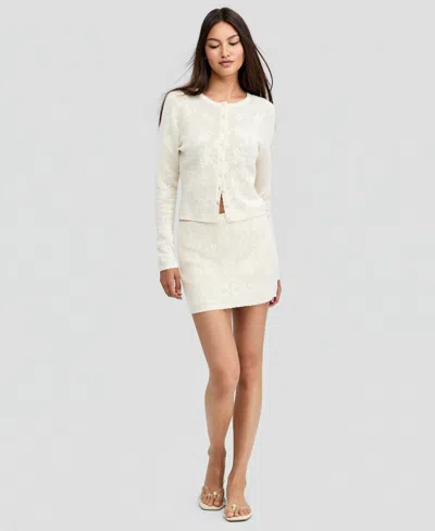 And Now This Women's Crocheted Mini Skirt, Macy's Exclusive In White