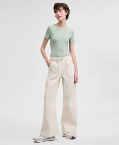And Now This Women's Darted Wide-leg Pants, Exclusively At Macy's In Ecru