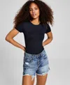 And Now This Women's Double-layered Crewneck Bodysuit In Black